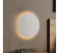 TK Lighting Aplique de pared Luna, beige, luz indirecta, Ø 30 cm, acero