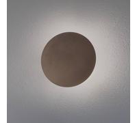 TK Lighting Aplique de pared Luna, marrón, luz indirecta, Ø 30 cm, acero