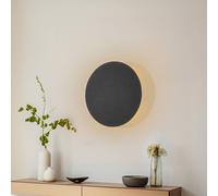 TK Lighting Aplique de pared Lunia New, negro, Ø 30 cm