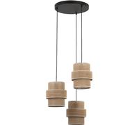 TK Lighting Calisto lámpara colgante 3x15 W beige 6098