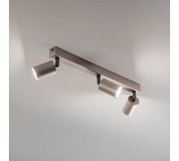 TK Lighting Downlight de techo Top, regulable, marrón, lineal de 3 luces