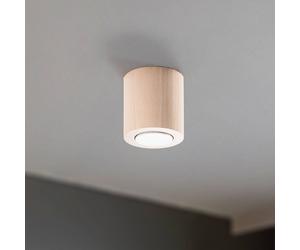 TK Lighting Downlight Eve, haya, madera, Ø 8 cm, GU10