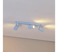 TK Lighting Downlight Livia, azul claro, 52 cm, 3 luces, metal, GU10