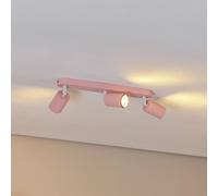TK Lighting Downlight Livia, rosa, 52 cm, 3 luces, metal, GU10