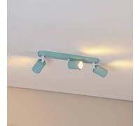 TK Lighting Downlight Livia, verde menta, 52 cm, 3 luces, metal, GU10