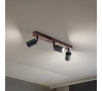 TK Lighting Downlight Subrin, nogal, 3 luces