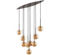 TK Lighting Esme lámpara colgante x6 W marrón 6149