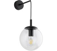 TK Lighting Esme lámpara de pared 1x15 W negro-transparente 5387
