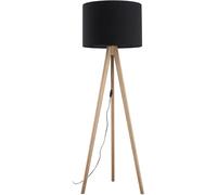 TK Lighting Grand lámpara de pie 1x15 W negro-madera 16008