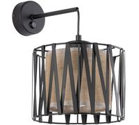 TK Lighting Harmony lámpara de pared 1x15 W negro-marrón 5950