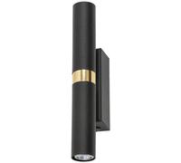 TK Lighting Lagos lámpara de pared 2x8 W negro-oro 10145