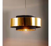 TK Lighting Lámpara colgante Calisto, negro/dorado Ø 50 cm 1 luz