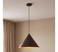TK Lighting Lámpara colgante Cono, 1 luz, Ø 50 cm, marrón, E27