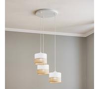 TK Lighting Linobianco lámpara colgante 3x15 W blanco-marrón 6575