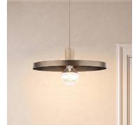 TK Lighting Lámpara colgante Sila, marrón/arena, metal, Ø 45 cm, E27