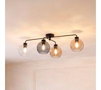 TK Lighting Lámpara de techo Cubus 4 luces transparente/ámbar/gris
