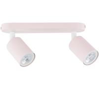 TK Lighting Downlight Livia, rosa, 35 cm, 2 luces, metal, GU10