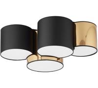TK Lighting Mona plafón 4x15 W negro-oro 3446