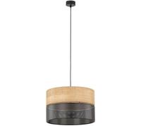 TK Lighting Nicol lámpara colgante 1x15 W negro-madera 4799