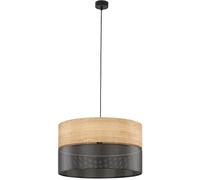 TK Lighting Nicol lámpara colgante 3x15 W negro-madera 4798