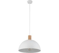 TK Lighting Oslo lámpara colgante 1x15 W blanco-madera 4851
