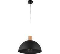 TK Lighting Oslo lámpara colgante 1x15 W negro-madera 4852