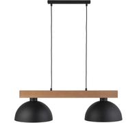 TK Lighting Oslo lámpara colgante 2x15 W negro-madera 4711