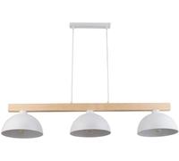 TK Lighting Oslo lámpara colgante 3x15 W blanco-madera 4712