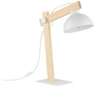 TK Lighting Oslo lámpara de sobremesa 1x15 W blanco-madera 5347