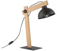 TK Lighting Oslo lámpara de sobremesa 1x15 W negro-marrón 5346