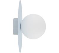 TK Lighting Lámpara de techo Pixie, azul claro, cristal, Ø 25 cm, esfera, G9