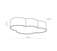 TK Lighting Cloud plafón 4x15 W rosa 6072