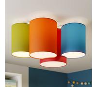 TK Lighting Plafón Mona 4 luces, multicolor