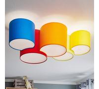TK Lighting Plafón Mona 5 luces, multicolor