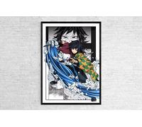 TK Póster De Pintura En Lienzo Anime Japonés Demon Slayer Decoración Para Sala De Estar Y Habitación De Niños Estilo Moderno Vertical Sin Marco