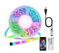 TK99SW Tira LED 5 metros, USB TV Retroiluminación RGB LED Inteligente Tira Sincronización De Música, Con IR Control Remoto Y Bluetooth Control De App, Para TV/PC/Sala De Juegos/Hogar/Fiestas