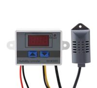 TKSE Higrómetro Digital, XH-W3005 Controlador de Interruptor de higrómetro Digital Sensor de Humedad 0~99% HR 12V/24V/220V(220V)