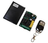 TKSTAR Pulsador inalámbrico de 2 canales, 230 V, 433 Mhz, incluye mando a distancia, apto para accionamiento de puerta de garaje, conexión de botón, Hörmann, Novoferm, acero normal, HomeLink