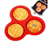 Tktouci Cápsulas De Huevo De Silicona Para Freidora De Aire | Huevera De 3 Cavidades - Molde Para Muffins De Freidora De Aire,Para Pasteles Pequeños, Hamburguesas, Pastel, Microondas, Sándwich