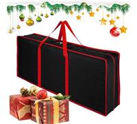 Tktouci Contenedor Para Papel De Regalo,Bolsa De Almacenamiento De Navidad Con Cremallera | Bolsa Organizadora Para Papel De Regalo Con Bolsillos Internos,Cinta, Lazo, Adhesivos, Navidad, Celebración