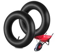 Tkxjry 2Pcs 3.50-8 Cámara De Aire con Válvula, Negro Caucho Cámara, Ruedas Neumáticas, Neumáticos para Carretilla De Ruedas, Tubos Internos De Reemplazo, Pour Carrito De Jardín Y Cortacésped