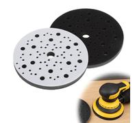 TLDBATICE 2 Almohadillas de Pulido de 150 MM Para Plato Lijadora 150 MM con Velcro, Protector de Plato de Lijado con 70 Orificios Y Base Blanda para Lijadoras ExcéNtricas Compatible Mirka