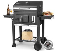 TLSUNNY Parrilla Barbacoa Carbon con Tapa, XXL BBQ Smoker en Jardín