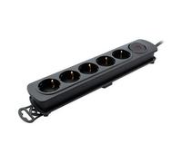 Tm electron tmuad205bk - base múltiple de 5 tomas con interruptor, co