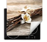 TMK ArtDeko Cubre Vitrocerámica de Induccion 60 x 52 cm - Tapa Protectora - Placa protectora vitroceramica induccion Vinilo, Madera de Vainilla