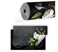 TMK ArtDeko Cubre Vitrocerámica de Induccion 90 x 52 cm - Tapa Protectora - Placa protectora vitroceramica induccion Vinilo, Especias de pizarra
