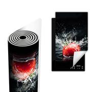 TMK ArtDeko Cubre Vitrocerámica - Protector Vitroceramica Induccion 30x52 cm - Tapa Vitroceramica - Protector de Vitroceramica - Tomate negro