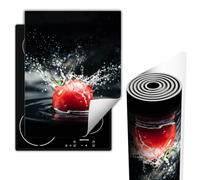 TMK ArtDeko Cubre Vitrocerámica - Protector Vitroceramica Induccion 40x52 cm - Tapa Vitroceramica - Protector de Vitroceramica - Tomate negro