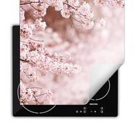TMK ArtDeko Cubre Vitrocerámica - Protector Vitroceramica Induccion 60x52 cm - Tapa Vitroceramica - Protector de Vitroceramica - Flores Rosas