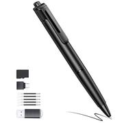 TMKLOE Cámara de seguridad pequeña de 2.7K, bolígrafo portátil de 64 GB (negro brillante)